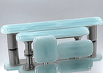 Aquamarine Handmade Glass Cabinet Hardware  interior, design, home, decor, accessories, cabinet, furniture, door, knobs, drawer, pulls, kitchen, bath