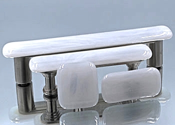 White Crystal Handmade Glass Cabinet Hardware     interior, design, home, decor, accessories, cabinet, furniture, door, knobs, drawer, pulls, kitchen, bath